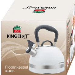 CZAJNIK 1,8L Z GWIZDKIEM KINGHOFF KH-1852 BIAŁY