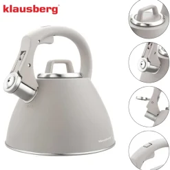 CZAJNIK STALOWY Z GWIZDKIEM 2,5L KLAUSBERG KB-7953