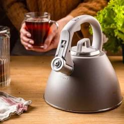 CZAJNIK STALOWY Z GWIZDKIEM 2,5L KLAUSBERG KB-7953