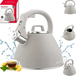 CZAJNIK STALOWY Z GWIZDKIEM 2,5L KLAUSBERG KB-7953