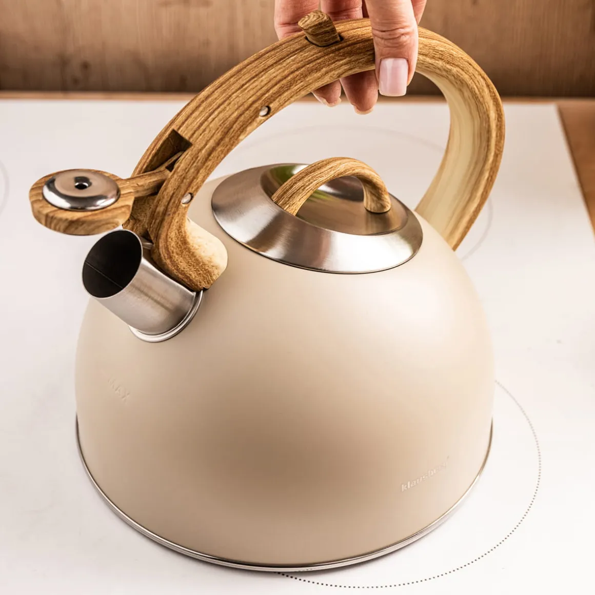 CZAJNIK STALOWY Z GWIZDKIEM 2,5L KLAUSBERG KB-7913