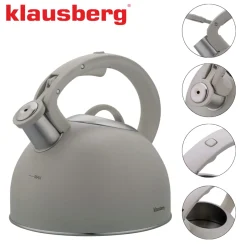 CZAJNIK STALOWY Z GWIZDKIEM 2,5L KLAUSBERG KB-7912