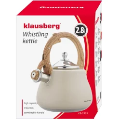 CZAJNIK STALOWY Z GWIZDKIEM 2,8L KLAUSBERG KB-7919