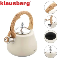 CZAJNIK STALOWY Z GWIZDKIEM 2,8L KLAUSBERG KB-7919