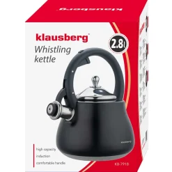 CZAJNIK STALOWY Z GWIZDKIEM 2,8L KLAUSBERG KB-7918