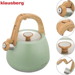 CZAJNIK STALOWY Z GWIZDKIEM 2,5L KLAUSBERG KB-9039