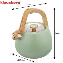 CZAJNIK STALOWY Z GWIZDKIEM 2,5L KLAUSBERG KB-9039