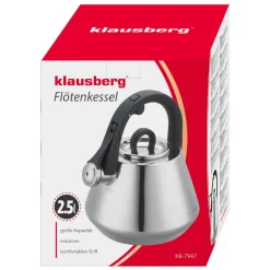 CZAJNIK STALOWY Z GWIZDKIEM 2,5L KLAUSBERG KB-7947