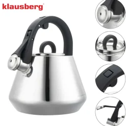 CZAJNIK STALOWY Z GWIZDKIEM 2,5L KLAUSBERG KB-7947