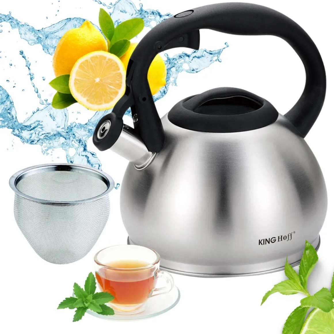 CZAJNIK ZAPARZACZ Z SITKIEM KINGHOFF 1.2L KH-1633