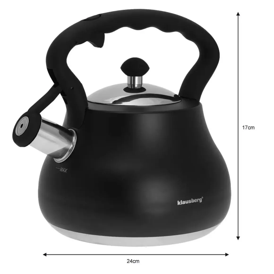 CZAJNIK Z GWIZDKIEM KLAUSBERG 2,7L KB-7446