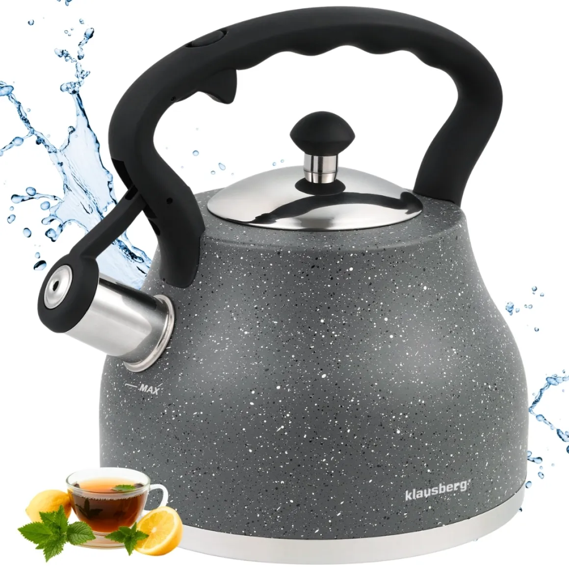 CZAJNIK Z GWIZDKIEM KLAUSBERG 2,7L KB-7449