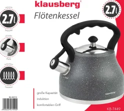 CZAJNIK Z GWIZDKIEM KLAUSBERG 2,7L KB-7449