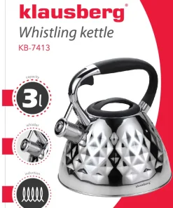 CZAJNIK Z GWIZDKIEM KLAUSBERG 3L KB-7413 DIAMOND