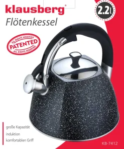 CZAJNIK Z GWIZDKIEM KLAUSBERG 2,2L KB-7412