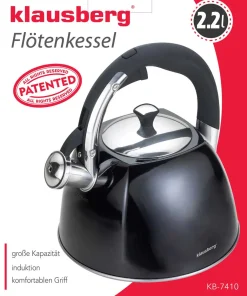 CZAJNIK Z GWIZDKIEM KLAUSBERG 2,2L KB-7410