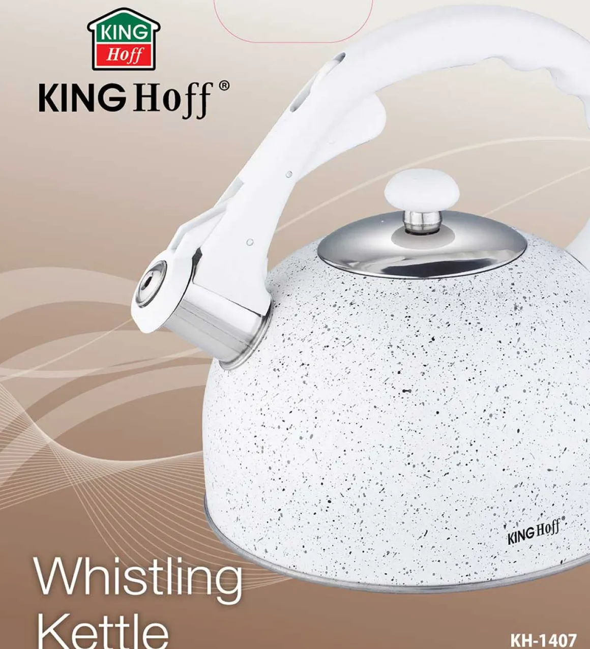 CZAJNIK Z GWIZDKIEM 2,6L KINGHOFF KH-1407 MARBLE