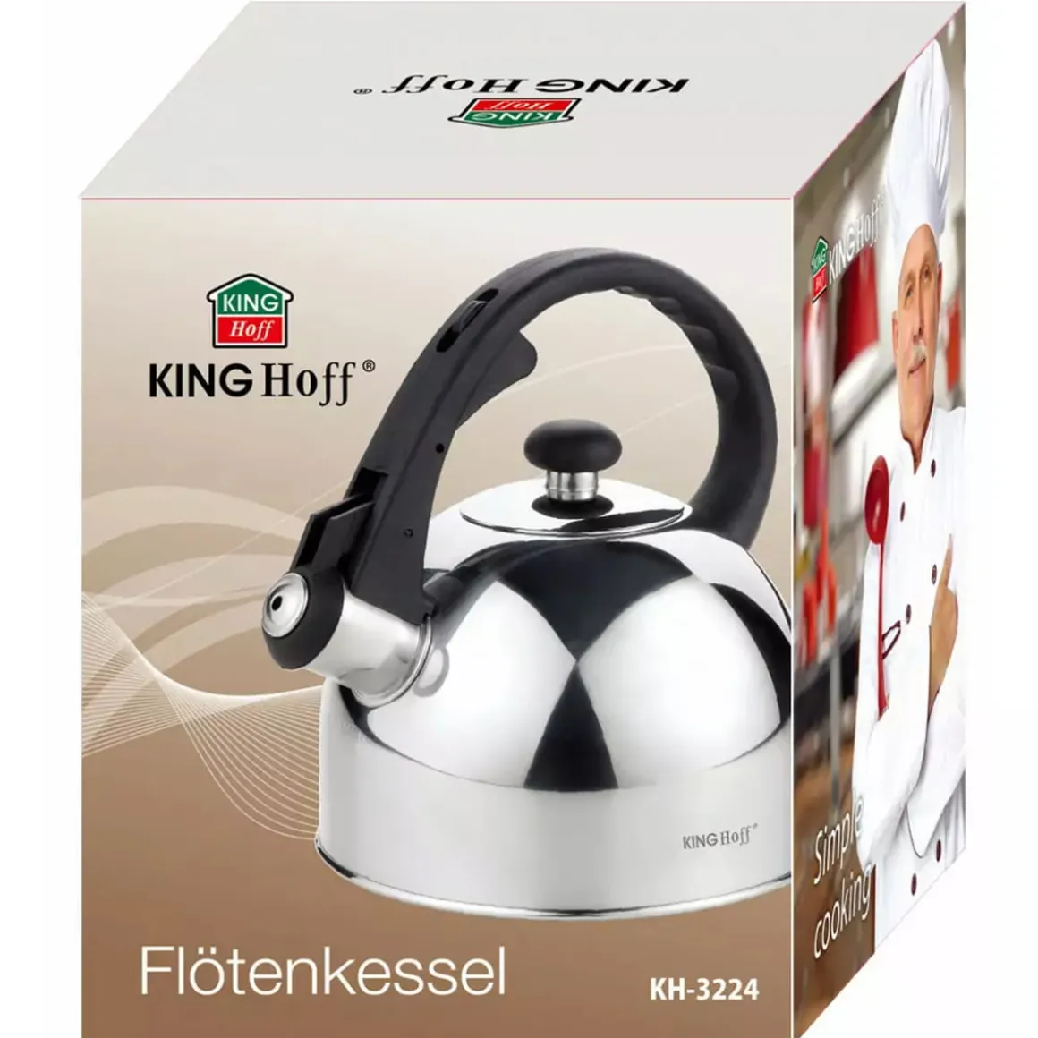 CZAJNIK Z GWIZDKIEM 2L KINGHOFF KH-3224