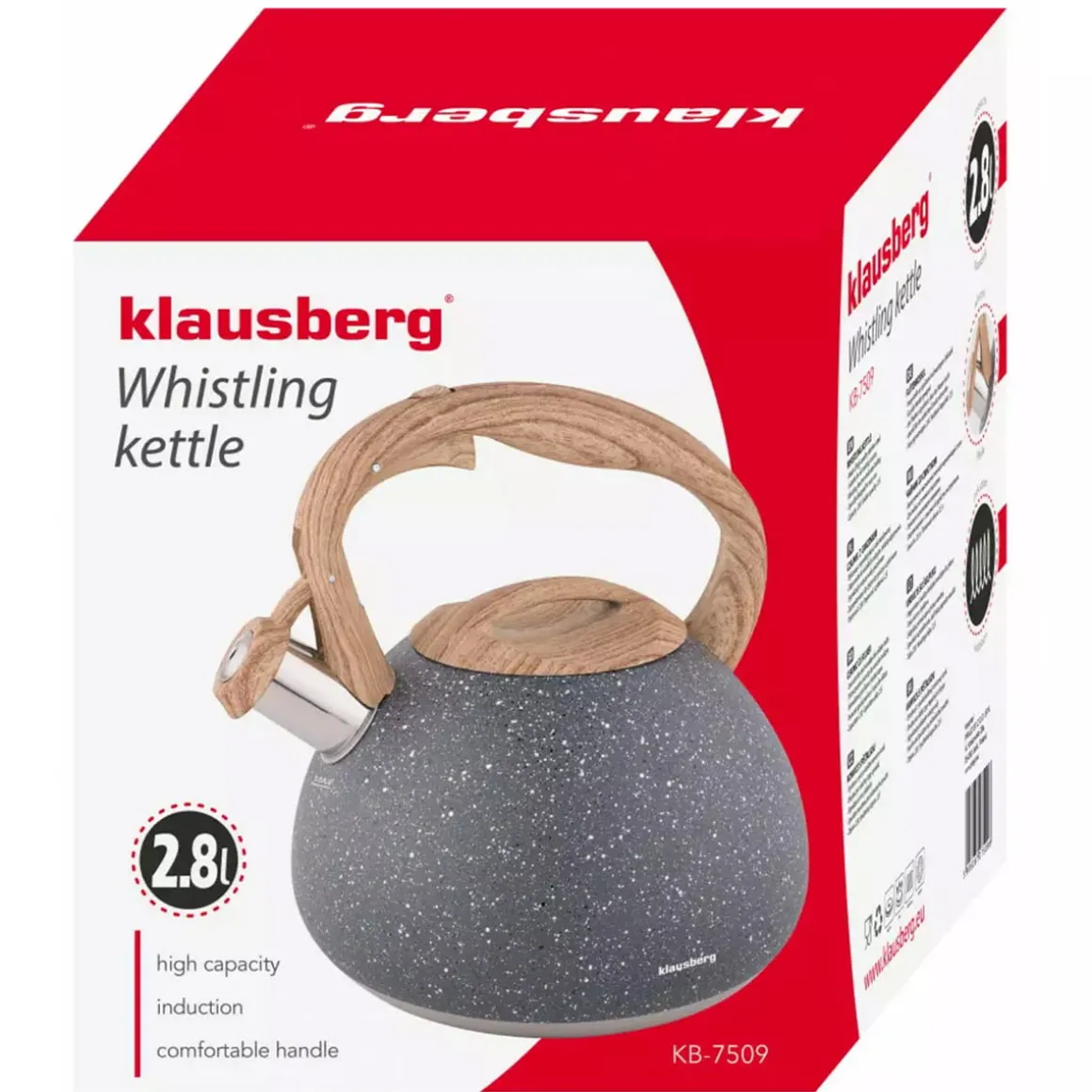 CZAJNIK Z GWIZDKIEM 2,8L KLAUSBERG KB-7509