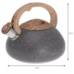 CZAJNIK Z GWIZDKIEM 2,7L KLAUSBERG KB-7250 GRANIT WOOD