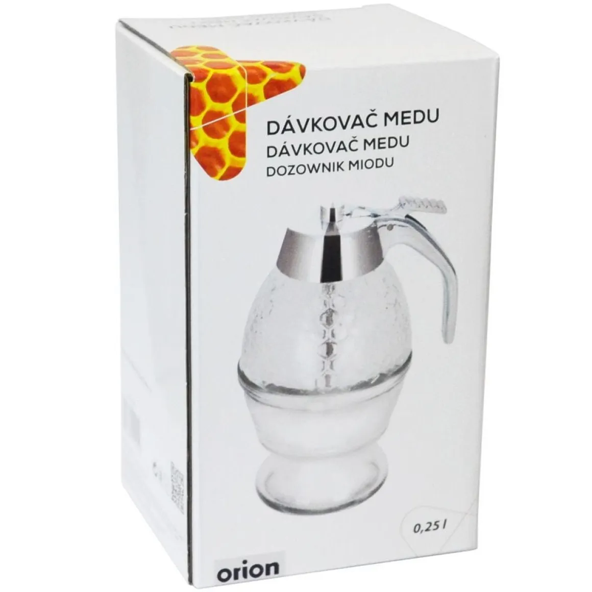 DOZOWNIK SZKLANY DYSPENSER DO MIODU SYROPU ORION