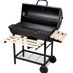 DUŻY GRILL WĘGLOWY NA KÓŁKACH Z PÓŁKAMI KLAUSBERG KB-9033