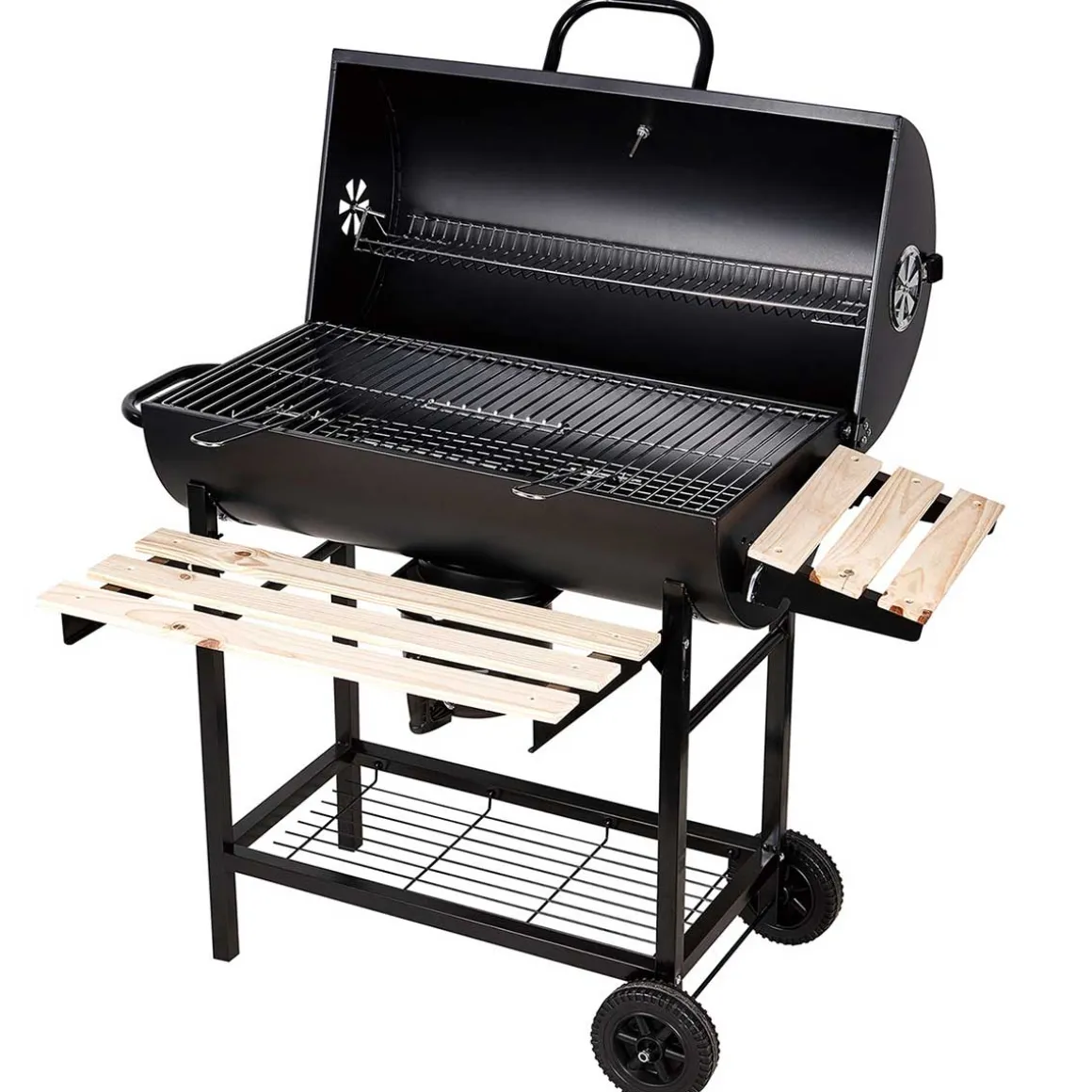 DUŻY GRILL WĘGLOWY NA KÓŁKACH Z PÓŁKAMI KLAUSBERG KB-9033