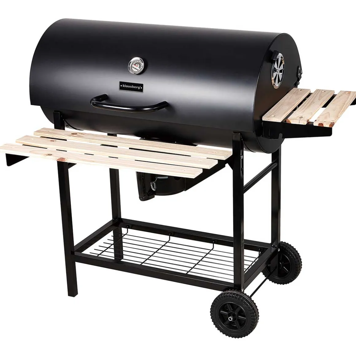 DUŻY GRILL WĘGLOWY NA KÓŁKACH Z PÓŁKAMI KLAUSBERG KB-9033