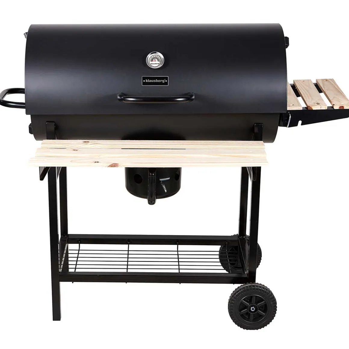 DUŻY GRILL WĘGLOWY NA KÓŁKACH Z PÓŁKAMI KLAUSBERG KB-9033