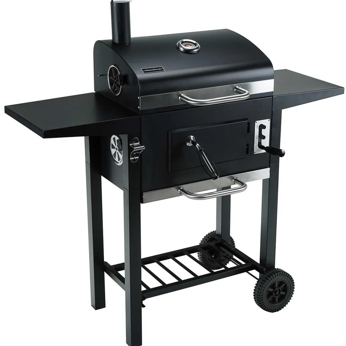 DUŻY GRILL WĘGLOWY Z PÓŁKAMI I TERMOMETREM KLAUSBERG KB-9034