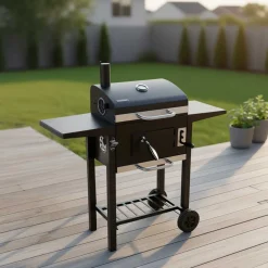 DUŻY GRILL WĘGLOWY Z PÓŁKAMI I TERMOMETREM KLAUSBERG KB-9034