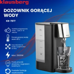 DYSPENSER DOZOWNIK GORĄCEJ WODY 2,5L KLAUSBERG KB-7877