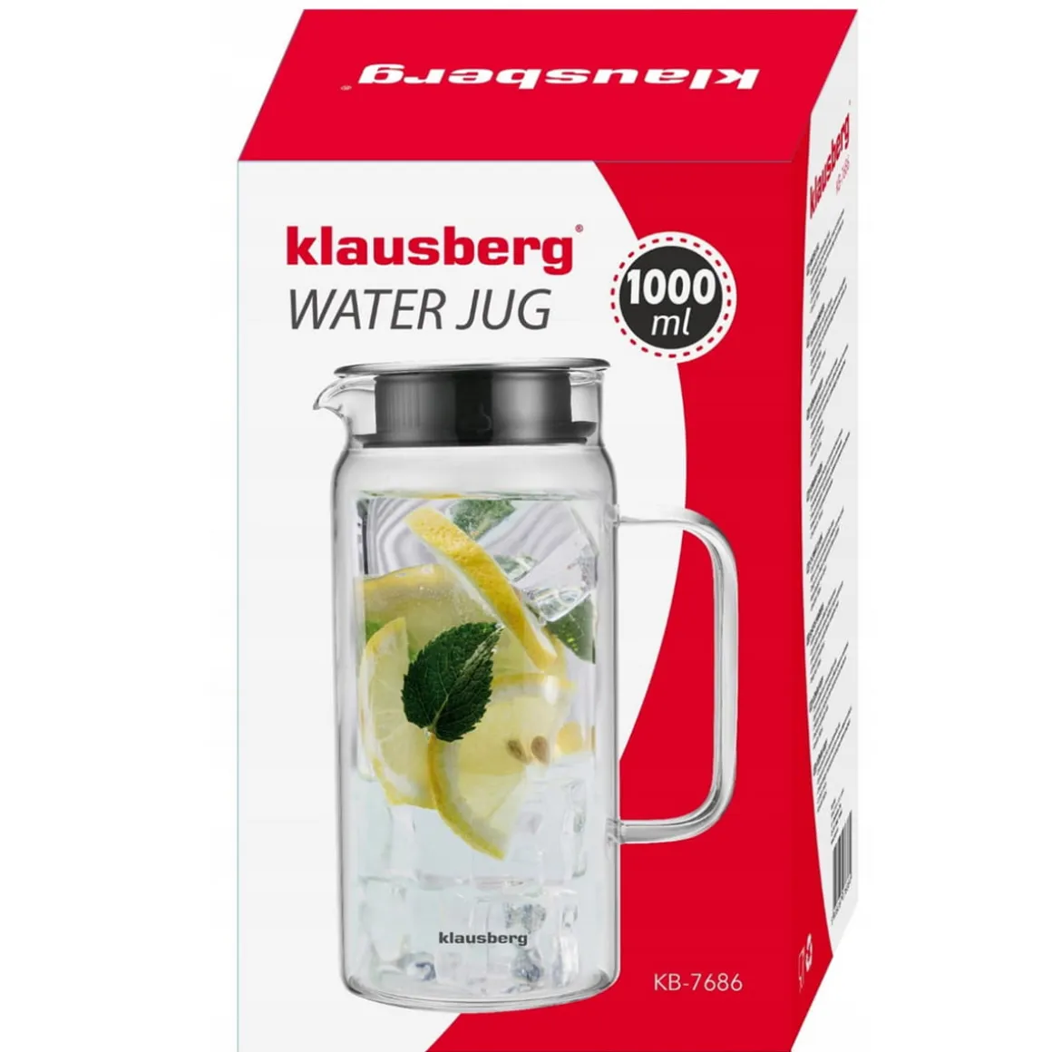 DZBANEK SZKLANY DO WODY NAPOJÓW 1L KLAUSBERG KB-7686