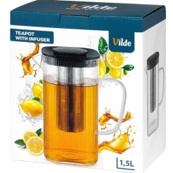 DZBANEK SZKLANY 1,5L Z ZAPARZACZEM DO HERBATY ZIÓŁ 259756