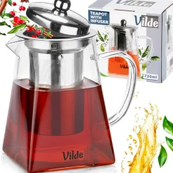 DZBANEK SZKLANY 730ml Z ZAPARZACZEM DO HERBATY ZIÓŁ 259412