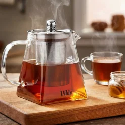 DZBANEK SZKLANY 490ml Z ZAPARZACZEM DO HERBATY ZIÓŁ 259411