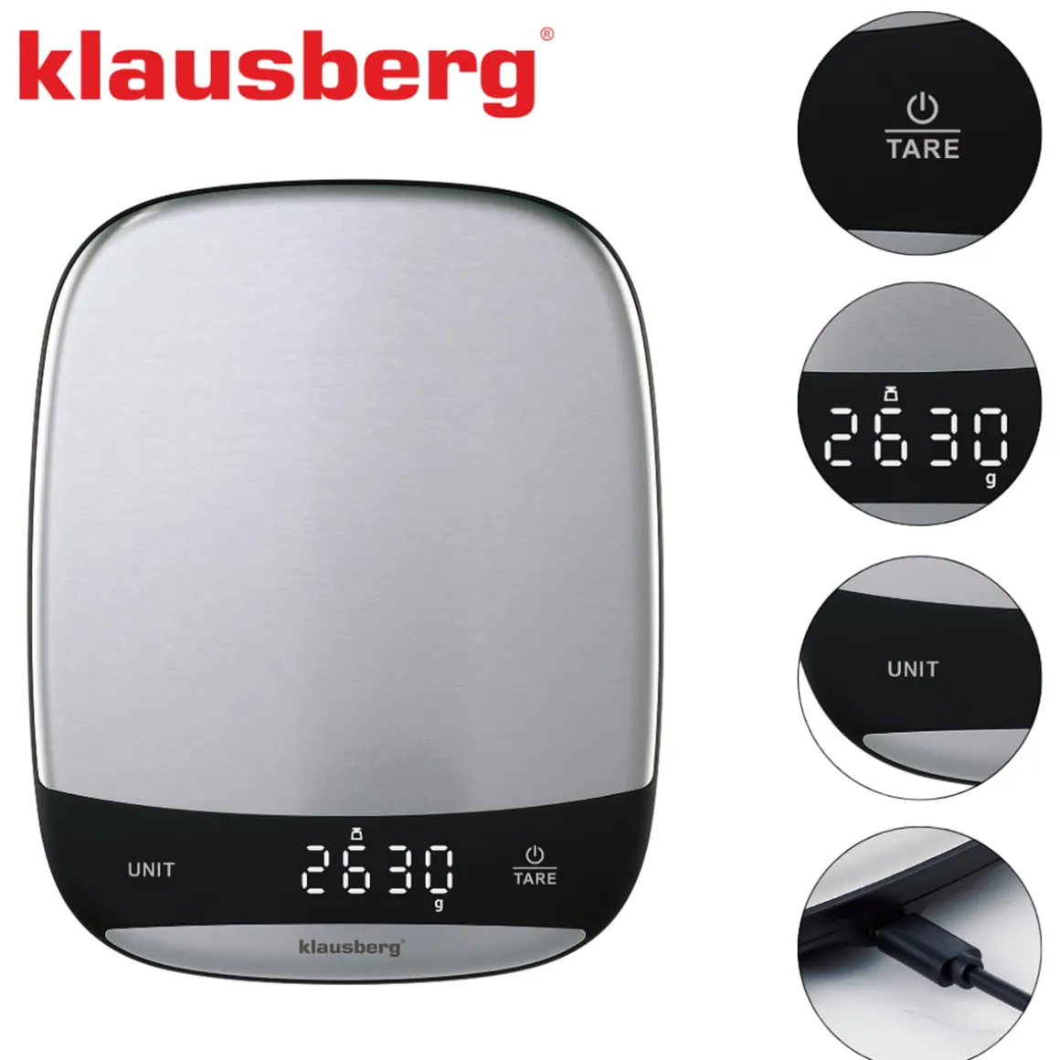 ELEKTRONICZNA WAGA KUCHENNA 10kg KLAUSBERG KB-7936