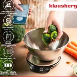 ELEKTRONICZNA WAGA KUCHENNA 5kg/1.8l KLAUSBERG KB-7939 Bluetooth