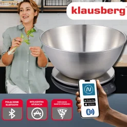 ELEKTRONICZNA WAGA KUCHENNA 5kg/1.8l KLAUSBERG KB-7939 Bluetooth