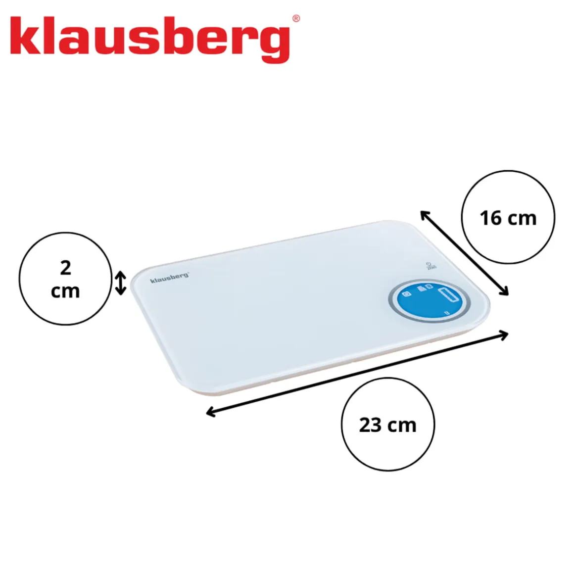 ELEKTRONICZNA WAGA KUCHENNA 5kg KLAUSBERG KB-7938 Bluetooth