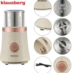ELEKTRYCZNY MŁYNEK DO KAWY PRZYPRAW OWOCÓW KLAUSBERG KB-7993