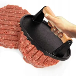 ŻELIWNA PRASKA OKRĄGŁA DO GRILLOWANIA BURGERÓW STEKÓW MIĘSA HAGE