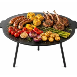 ŻELIWNA PŁYTA GRILLOWA NA NÓŻKACH Ø 45 cm DO OGNISKA PALENISKA 7772