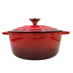 EMALIOWANY GARNEK ŻELIWNY 22cm 3L HAGE CZERWONY