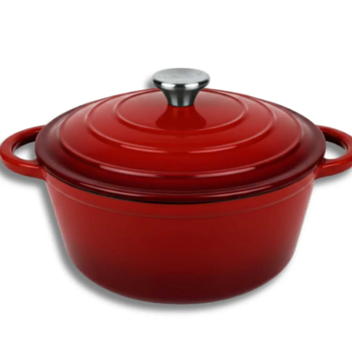 EMALIOWANY GARNEK ŻELIWNY 22cm 3L HAGE CZERWONY