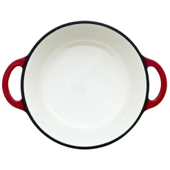 EMALIOWANY GARNEK ŻELIWNY 22cm 3L HAGE CZERWONY