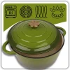 EMALIOWANY GARNEK ŻELIWNY 22cm 3L HAGE OLIWKOWY
