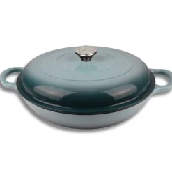 EMALIOWANY GARNEK ŻELIWNY PŁASKI 30cm 3L HAGE SEA SALT