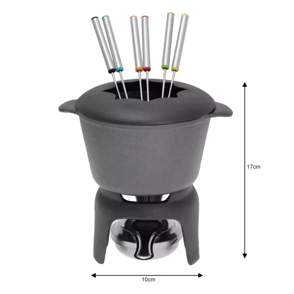 FONDUE ŻELIWNE ZESTAW DLA 6 OSÓB KINGHOFF KH-1195