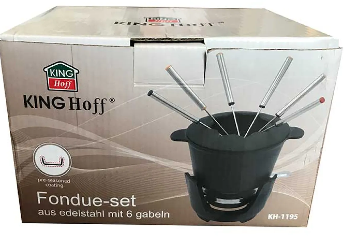 FONDUE ŻELIWNE ZESTAW DLA 6 OSÓB KINGHOFF KH-1195